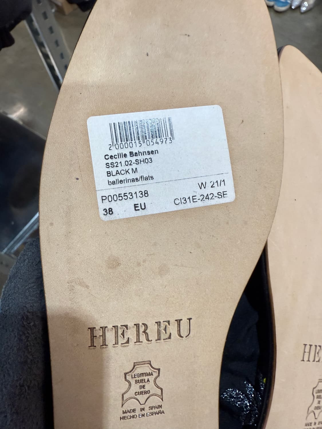세실리아 반센x 헤레우 플랫슈즈 블랙 38 상품이미지3