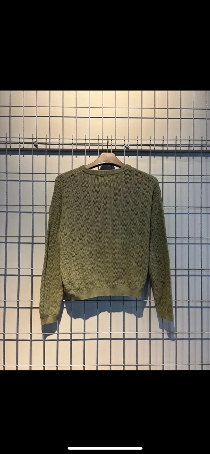 Frei 프라이 코튼 블렌디드 슬로건 카키 니트 H1888 상품이미지3