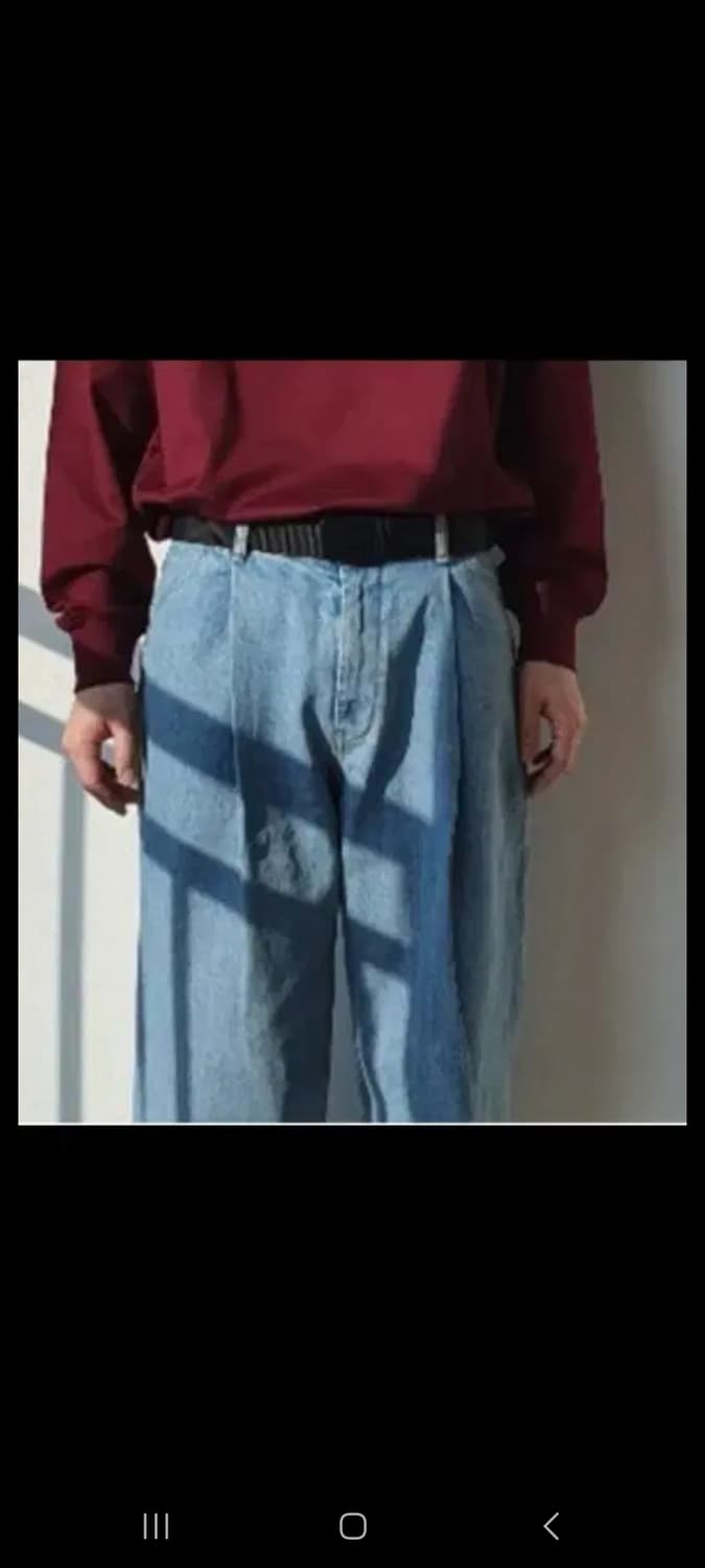 유스 스트럭쳐 와이드 데님 연청 m 30-32 상품이미지3