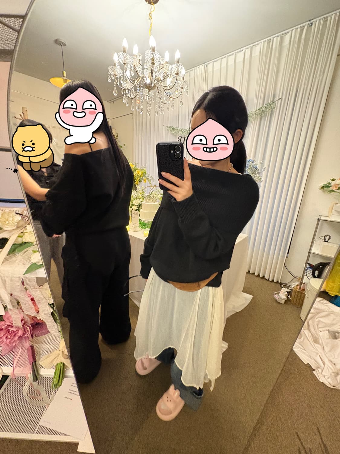 플레이스스튜디오 긴팔 오프숄더 니트 상품이미지2