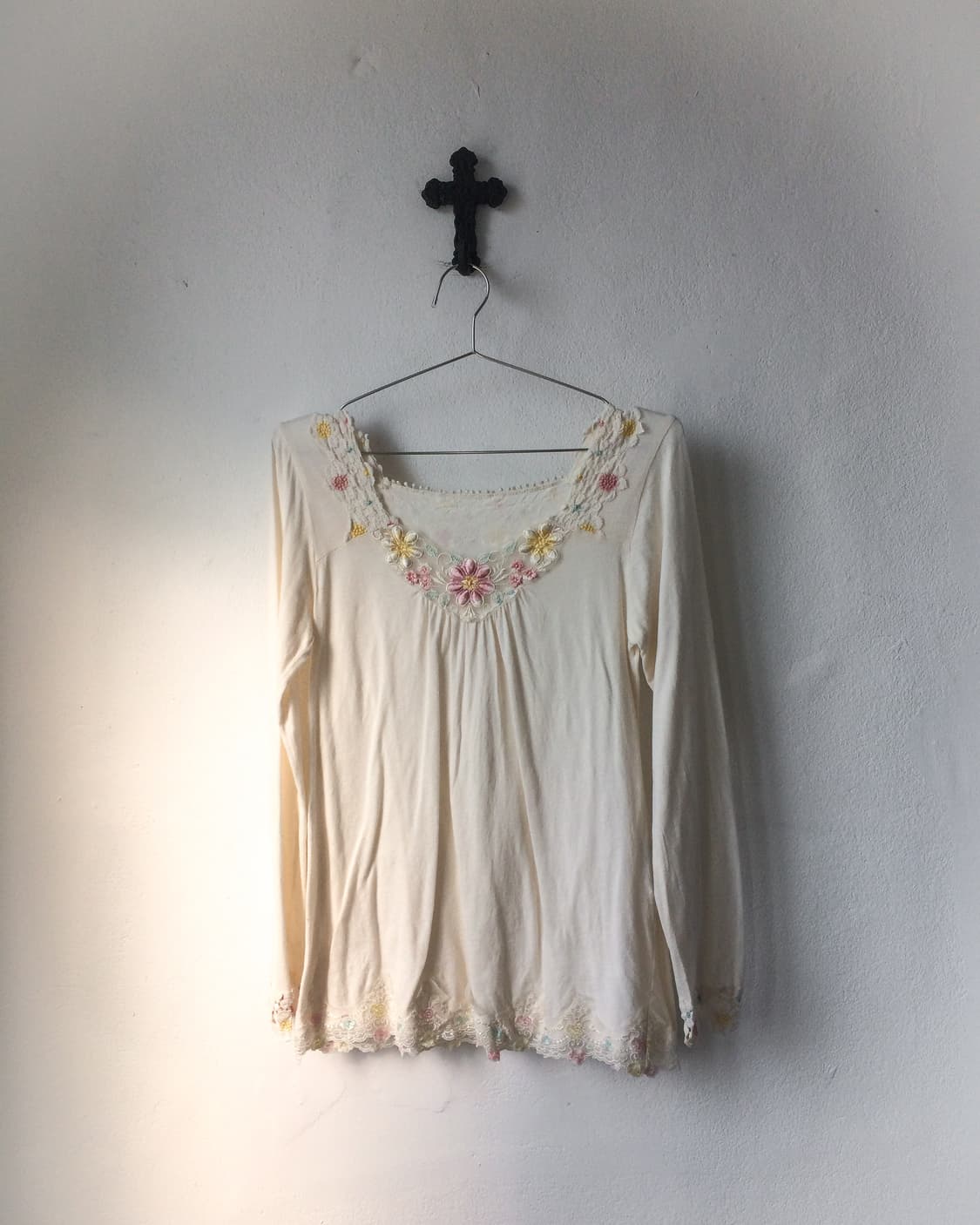 Flower lace trimming sleeve 상품이미지2