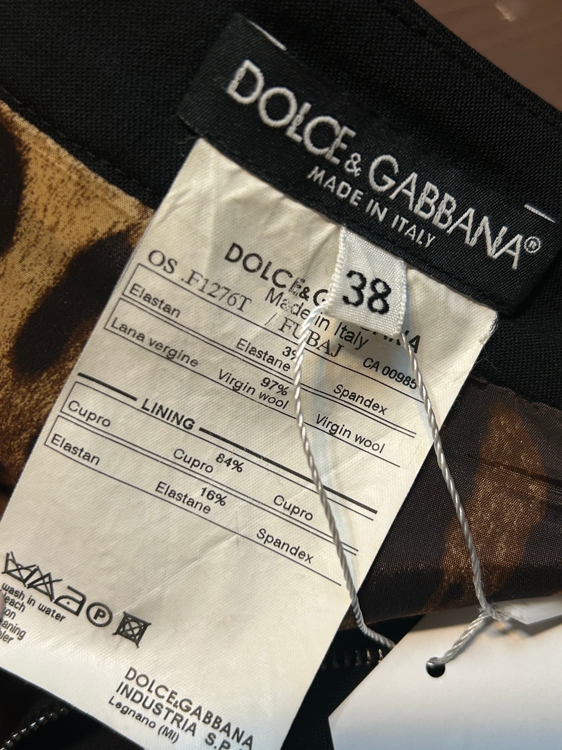 돌체앤가바나 레오파드 라이닝 울 스커트 상품이미지8