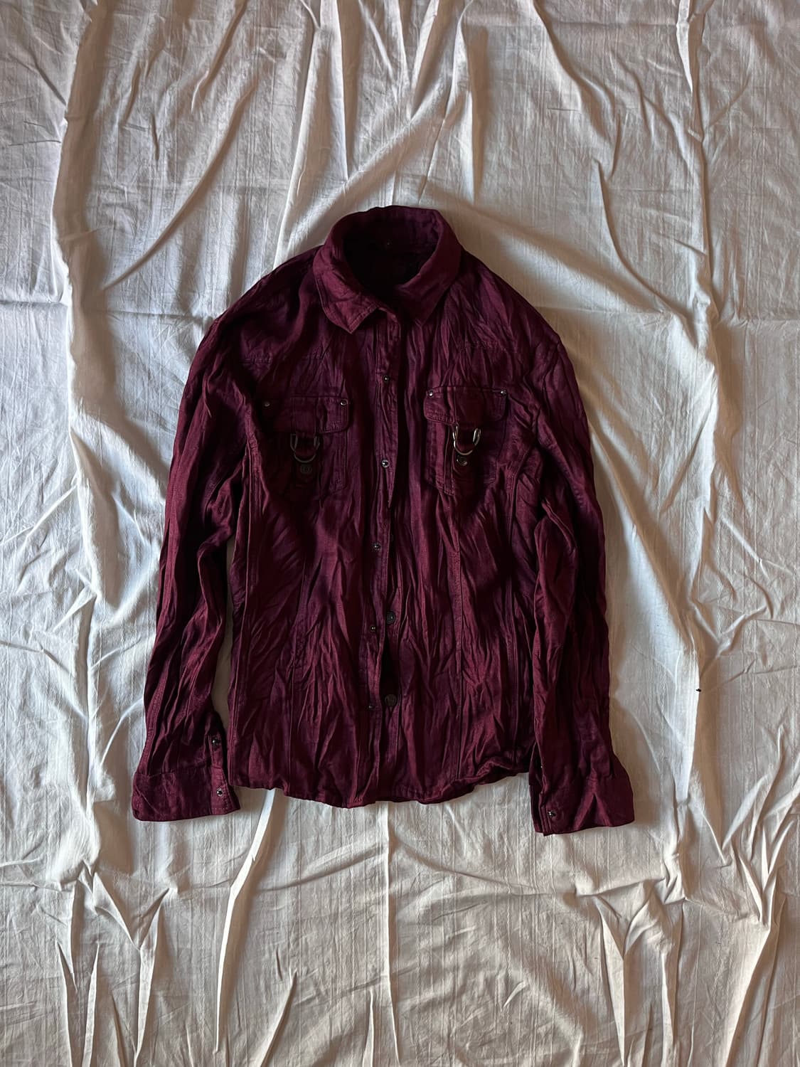 In the attic Wrinkled Burgundy Shirt 상품이미지1