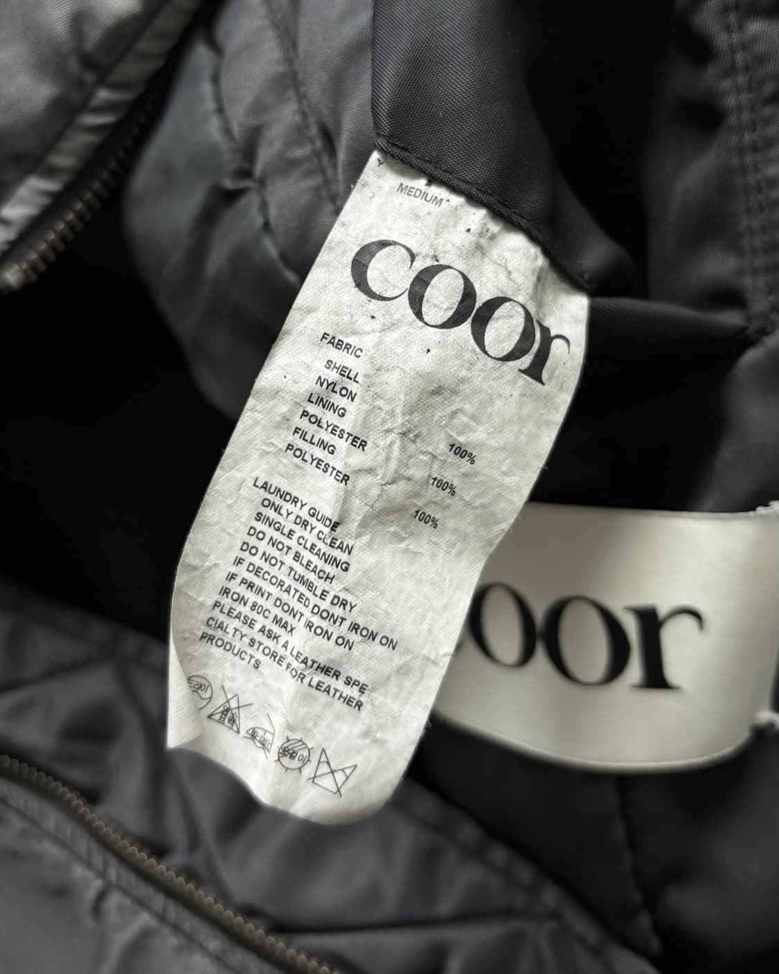 Coor 쿠어 워시드 블랙 MA-1 봄버 자켓 상품이미지5