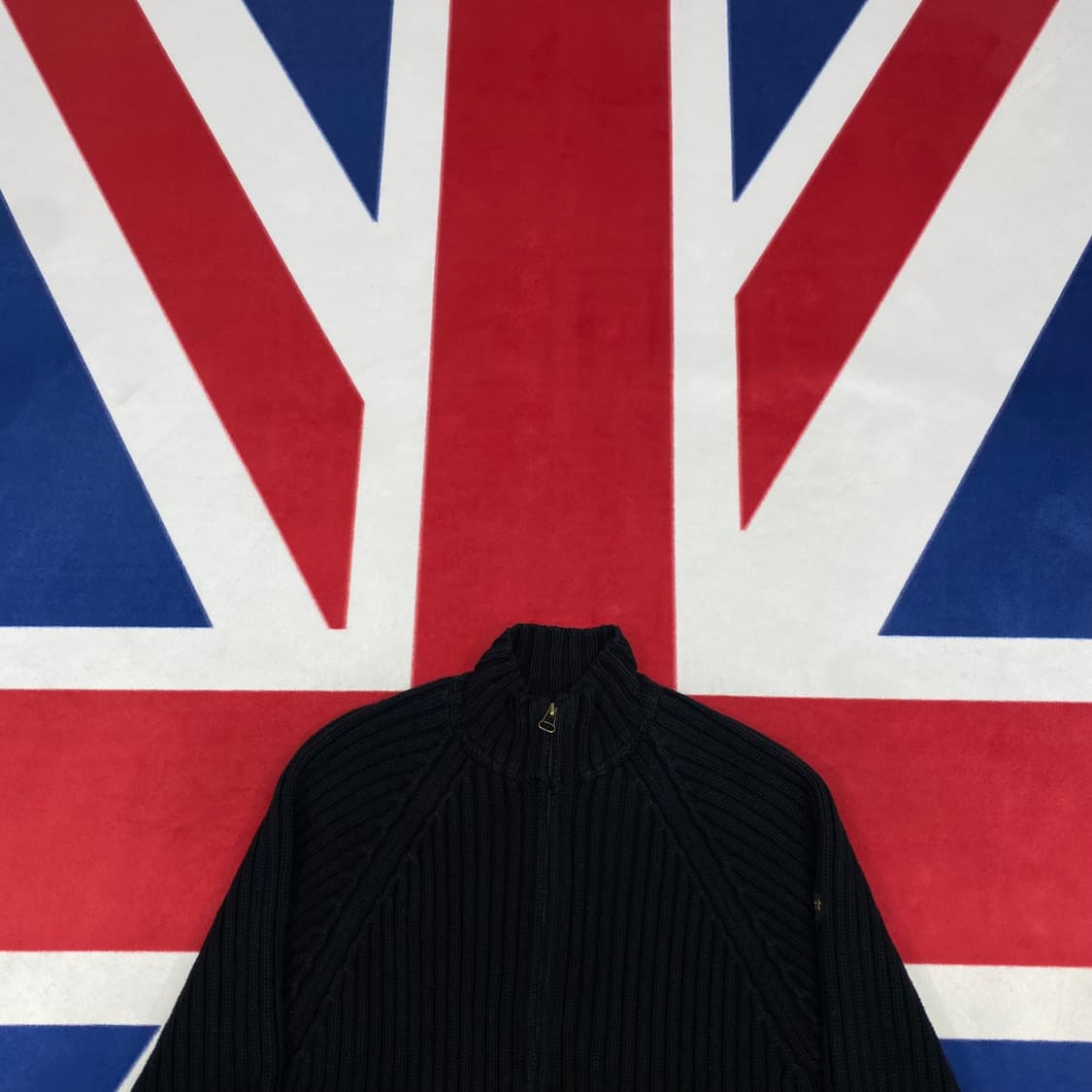 쇼트 헤비코튼 니트집업 L 실측 M  상품이미지2