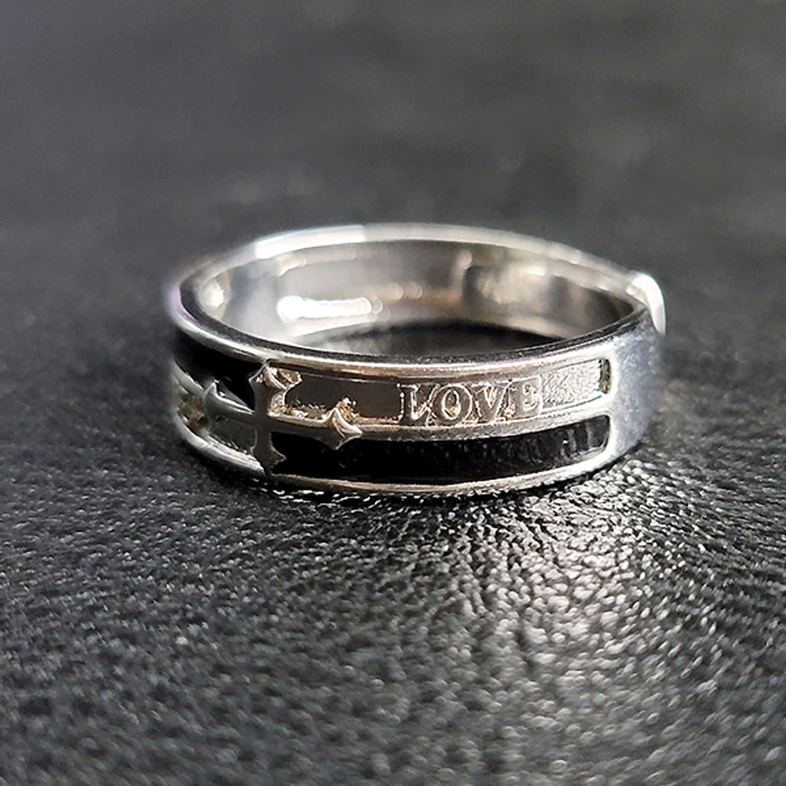 사랑과평화 실버 남자 엔틱 빈티지 명품 기독교 천주교 반지 상품이미지3