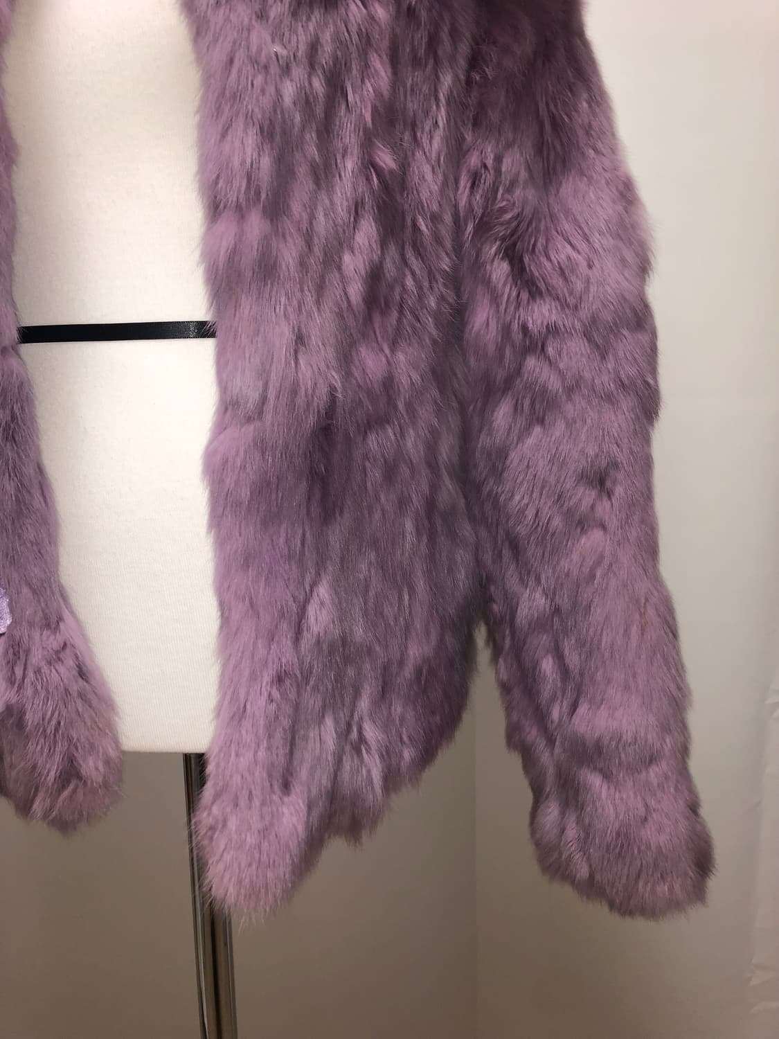 빈티지 구제 y2k 키치 갸루 보라 리얼 래빗퍼 자켓 상품이미지3