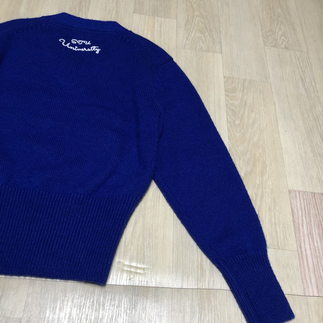 (우먼스 M) STU 우먼스 1990 V넥 니트 블루 상품이미지8