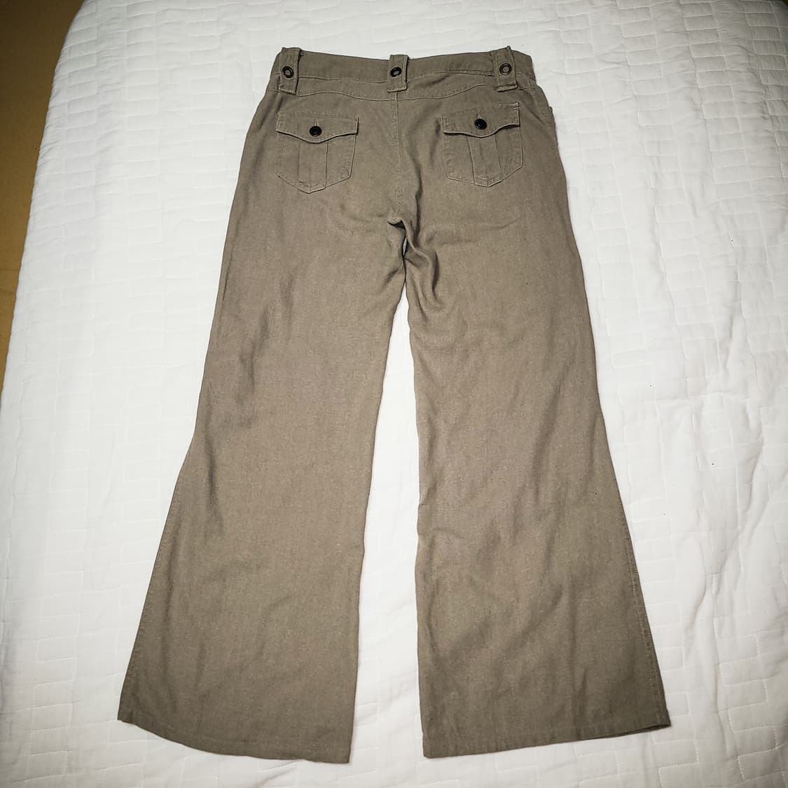 '00s ROUET Zip Linen Flared Pants 상품이미지3