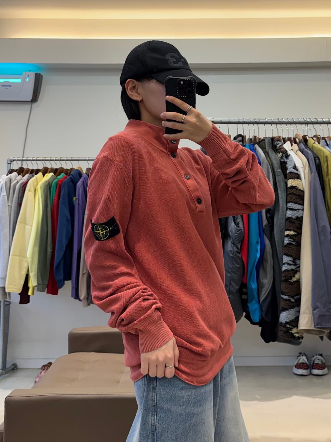 스톤아일랜드 패치 로고 하프버튼 슬리브 상품이미지6