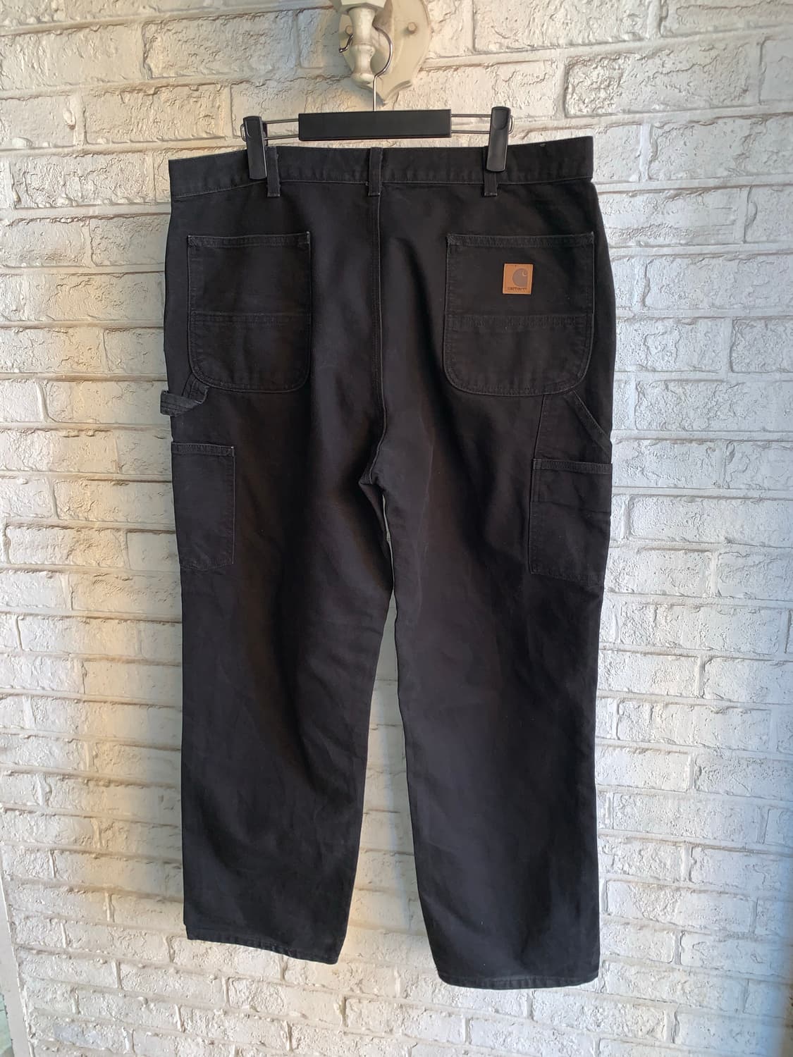 칼하트 블랙 헤비 캔버스 팬츠  상품이미지1