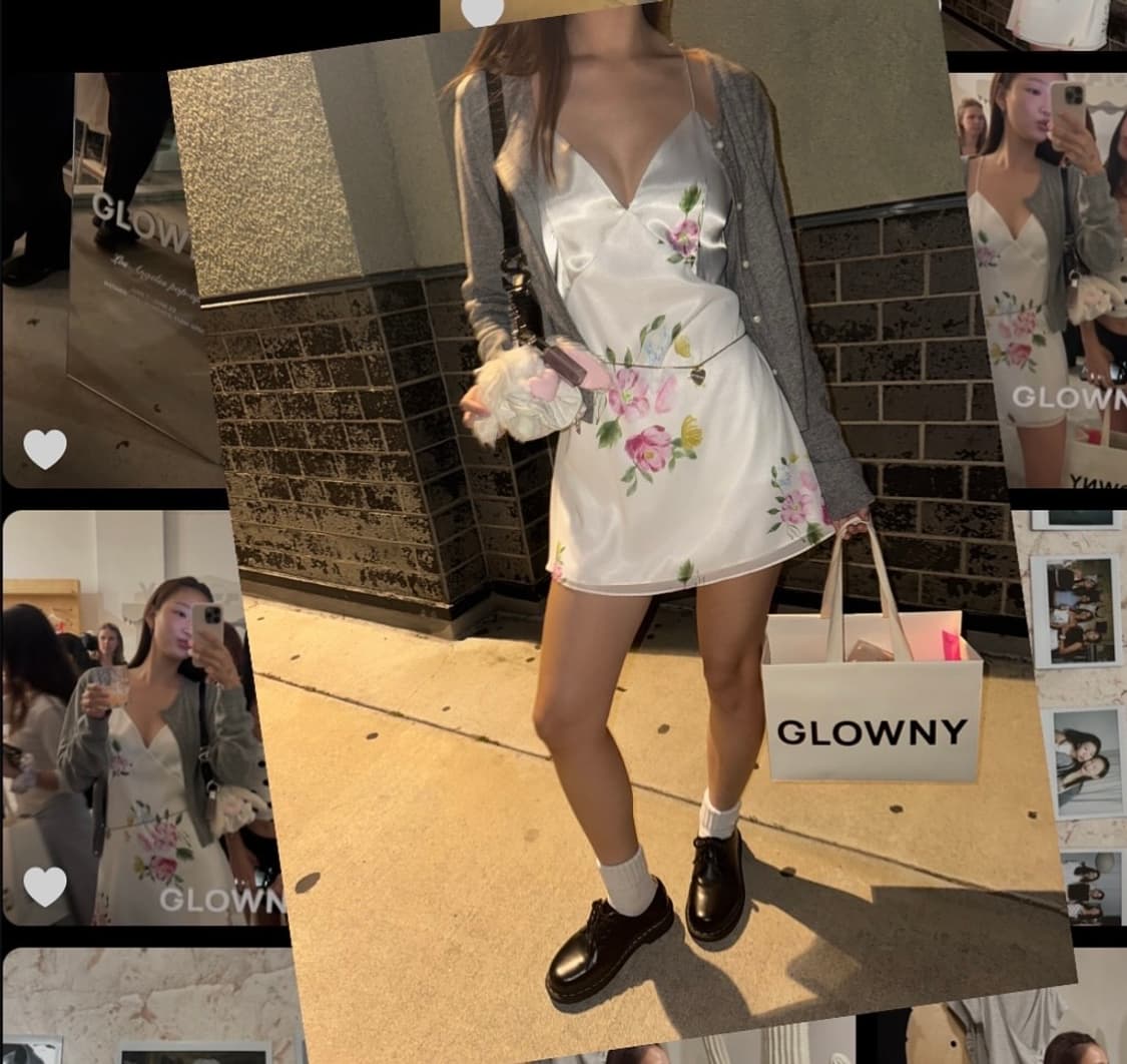 새상품) 글로니 하트 체인 벨리체인 목걸이 glowny 브랜디멜빌 넘버링 상품이미지2