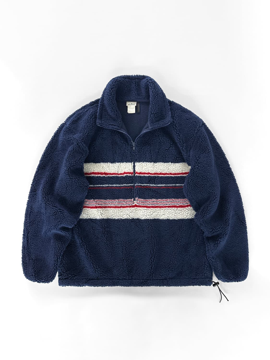 (Rare)80~90s 빈티지 엘엘빈 스트라이프 쉐르파 플리스 풀오버 상품이미지1