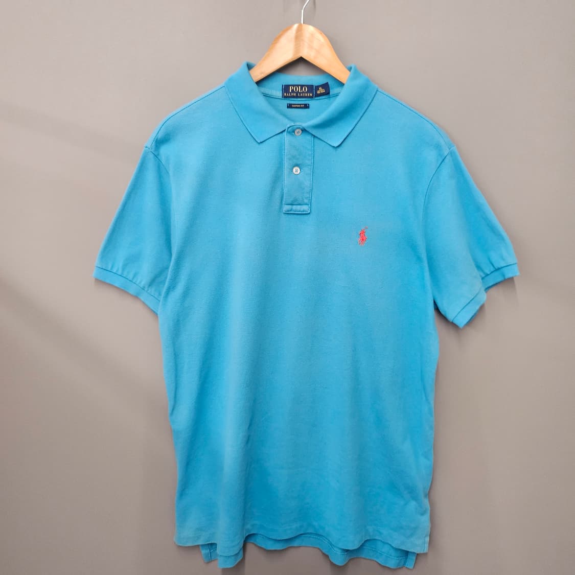 폴로 랄프로렌 포니 코튼 반팔 카라티 스카이블루 상품이미지1