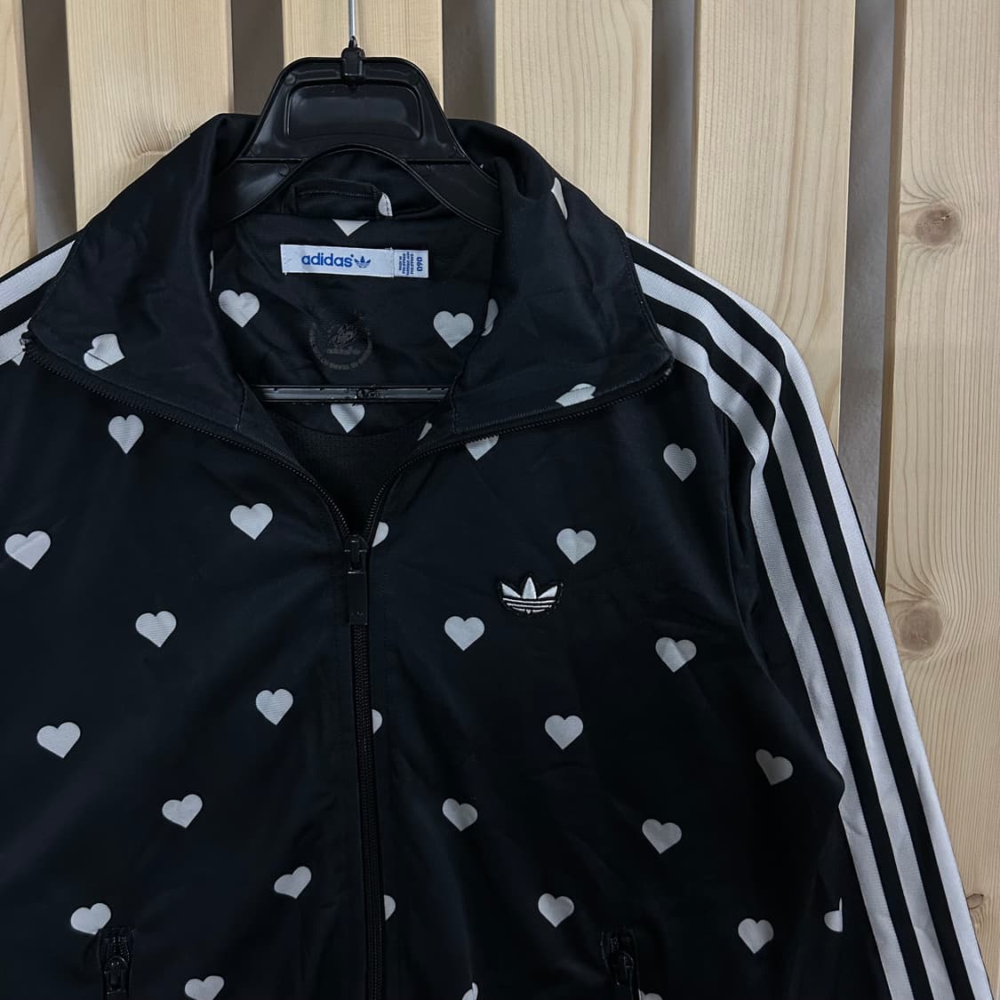 (S) 아디다스 파이어버드 하트 도트 블랙 져지 트랙탑 상품이미지4