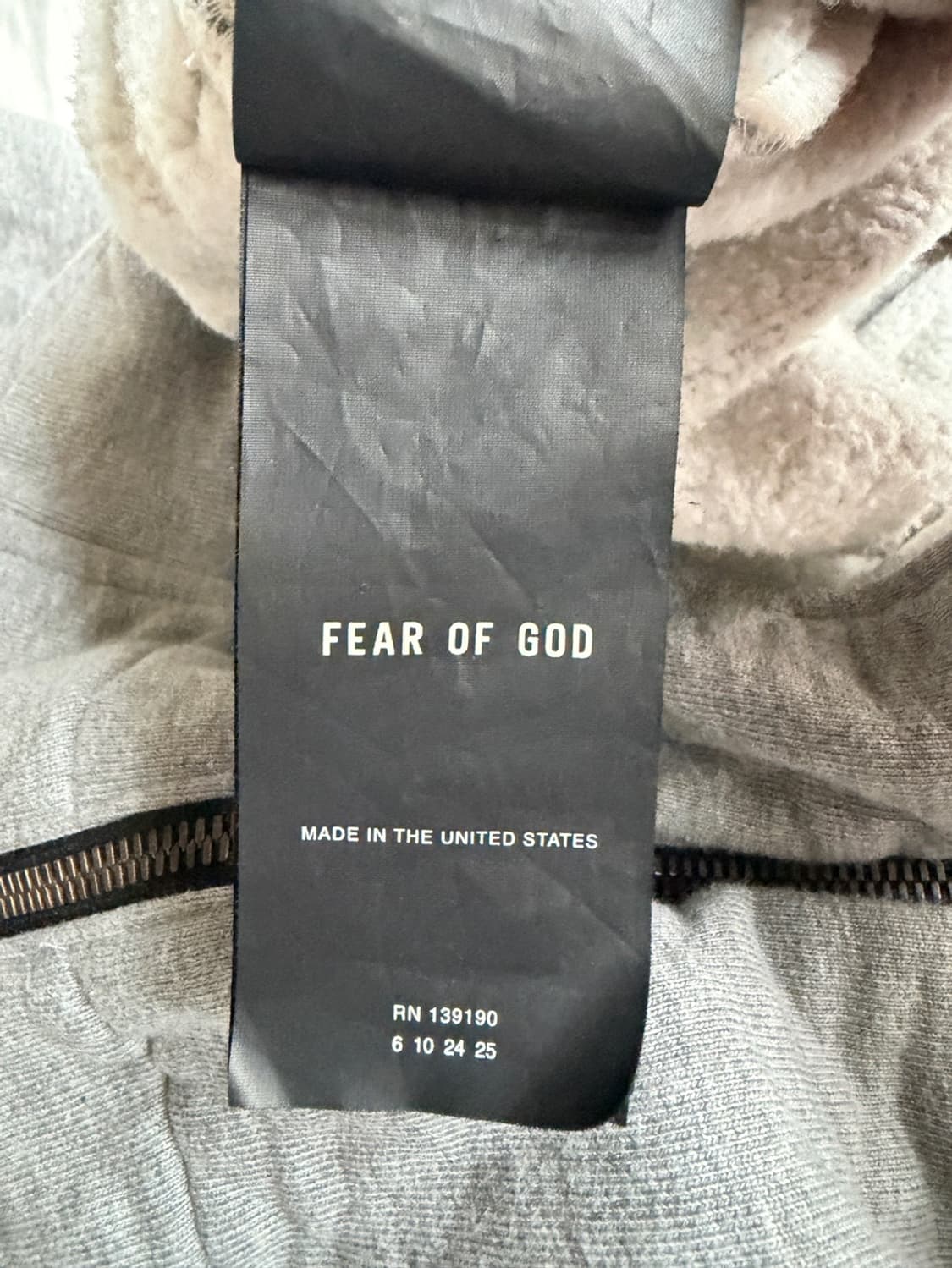 피어오브갓 이터널 풀 집업 후드 그레이 7th 이터널 FOG 제냐 FEA 상품이미지5