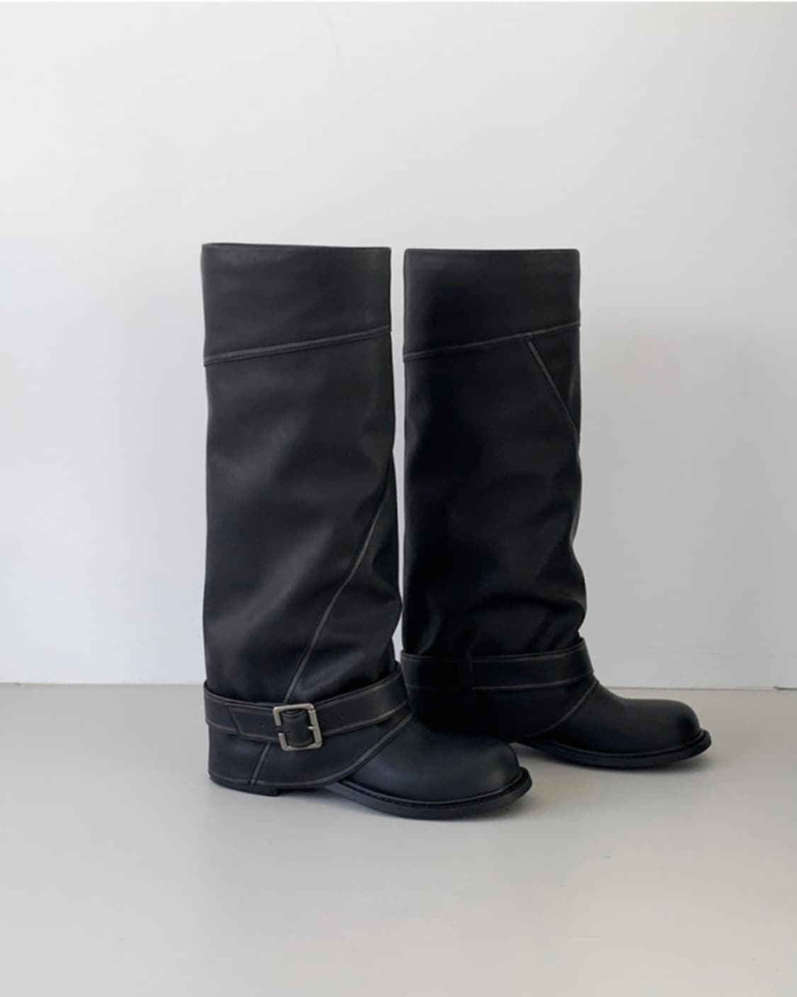 빈티지 폴드 워머 롱부츠 상품이미지1