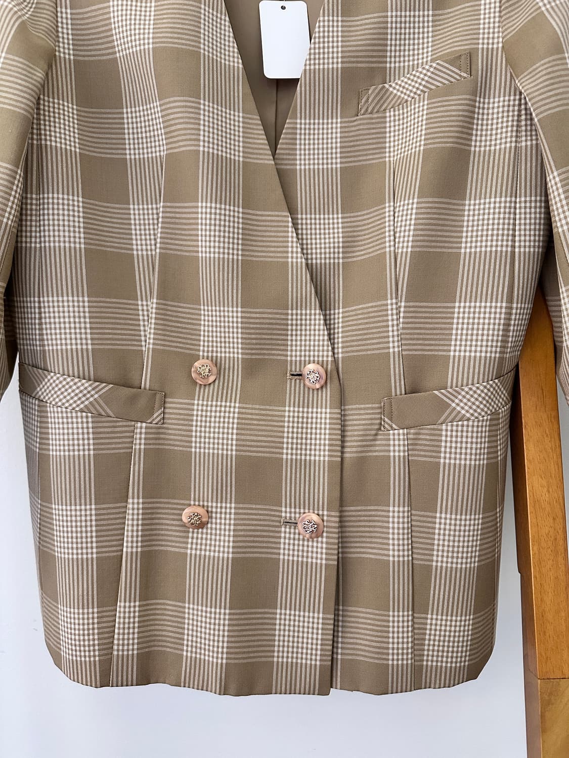 썸머 울 체크 자켓(일본빈티지) 상품이미지3