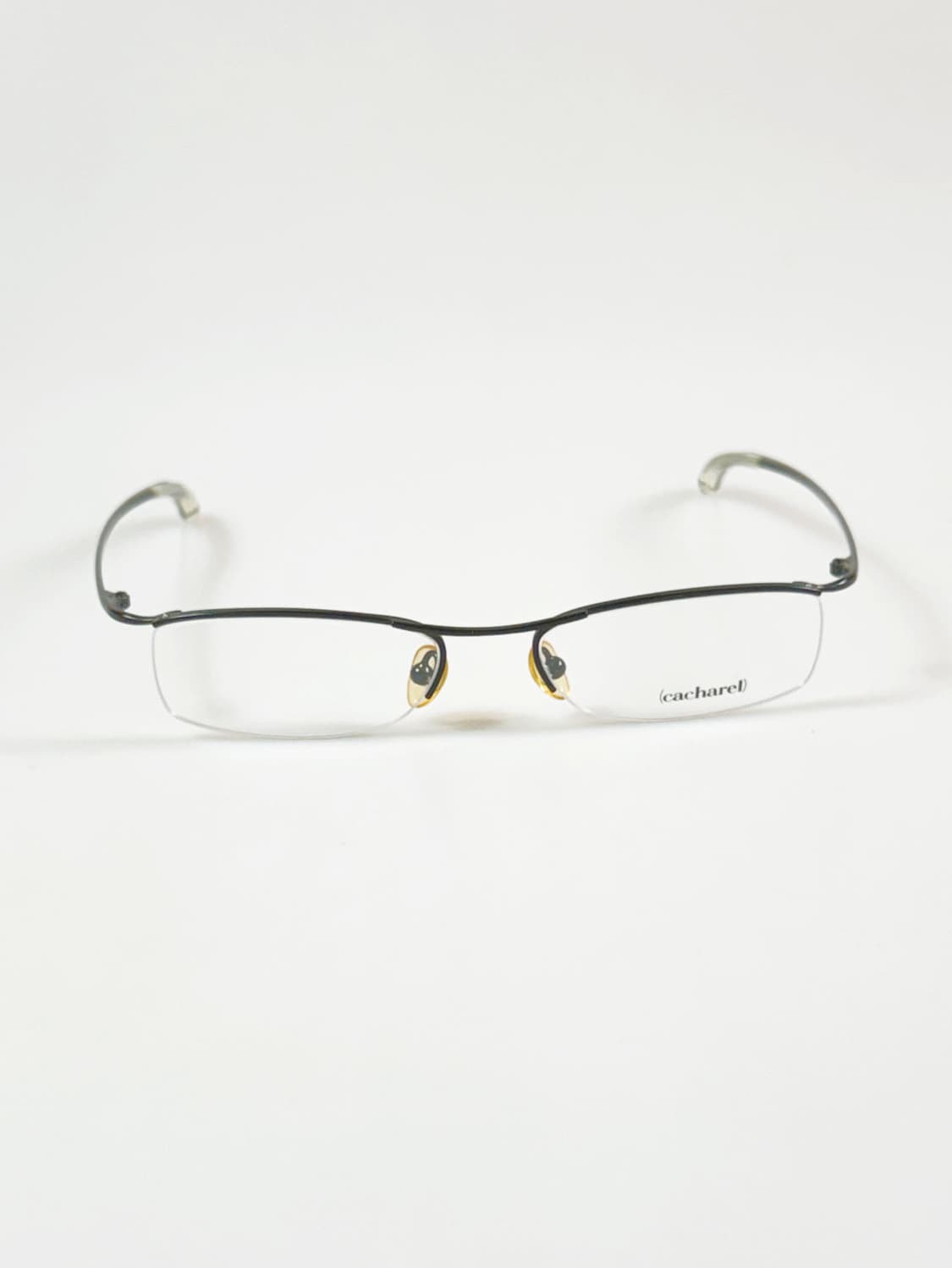 cacharel 블랙 반무테 스퀘어 메탈 프레임 빈티지 안경 상품이미지2