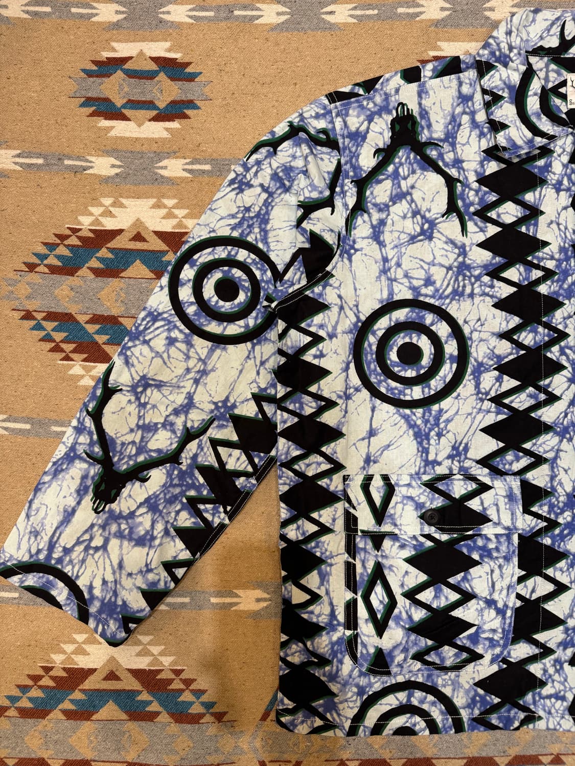 [M] South2 West8 남이서팔 바틱 프린트 헌팅 셔츠  상품이미지3