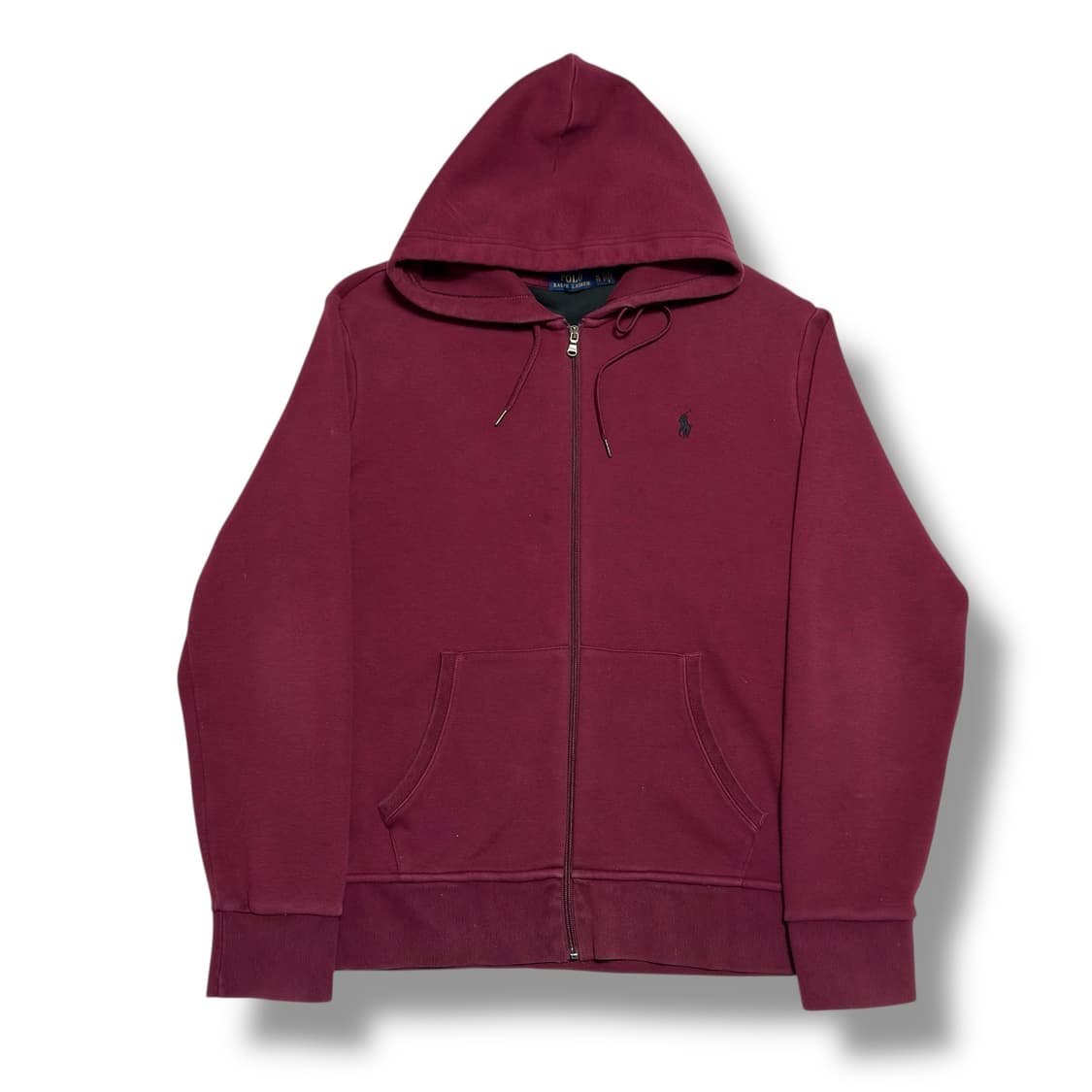 Polo Ralph Lauren 버건디 코튼 후드 집업 상품이미지1