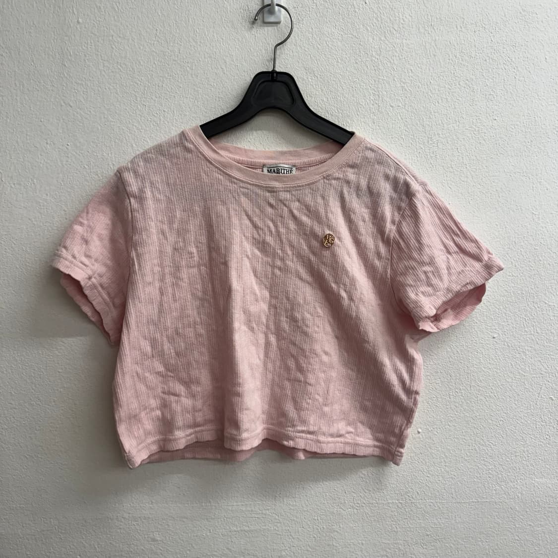 마리떼 프랑소와 저버 크롭 핑크 반팔 티셔츠 (M) 상품이미지1