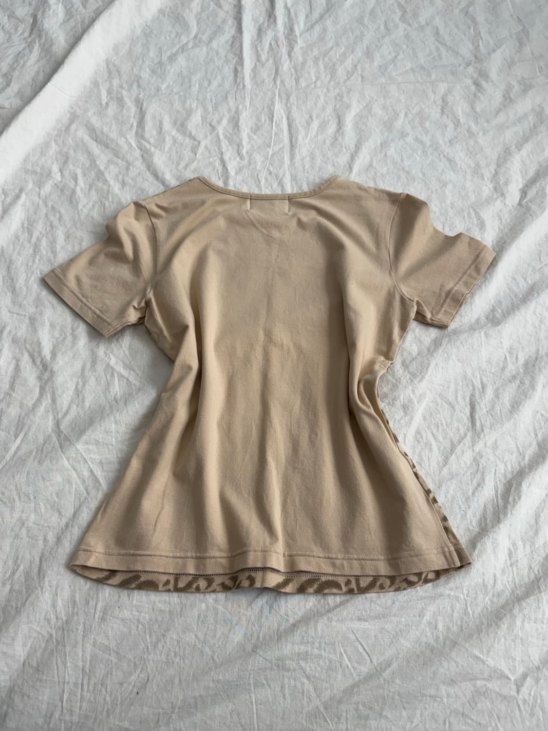 Y2k 갸루 호피 반팔탑 상품이미지4