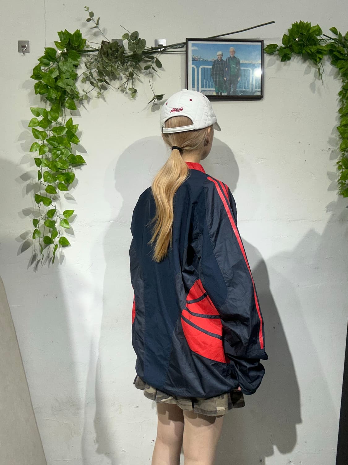 아디다스 네이비 레드 삼선 트랙 맨투맨 L 상품이미지3