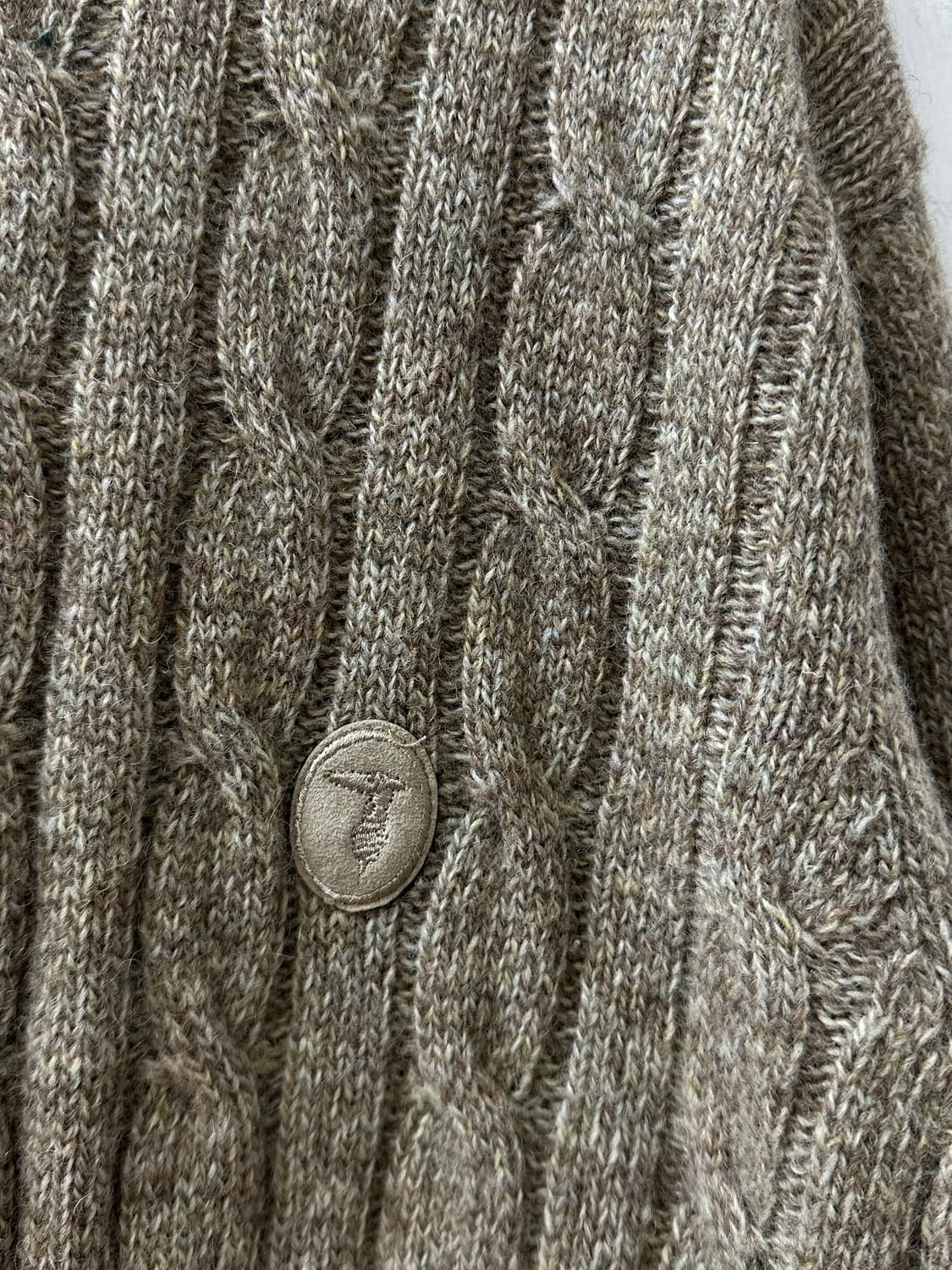 TRUSSARDI 트루사르디 Italy 울 100% 케이블 니트 스웨터 상품이미지3