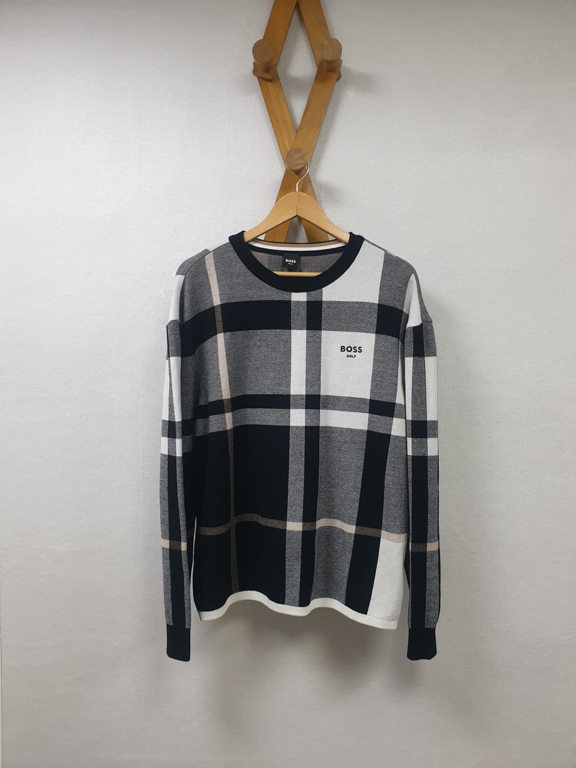 [xl/105/정품/23년] 보스골프 풀오버 체크 니트 상품이미지3