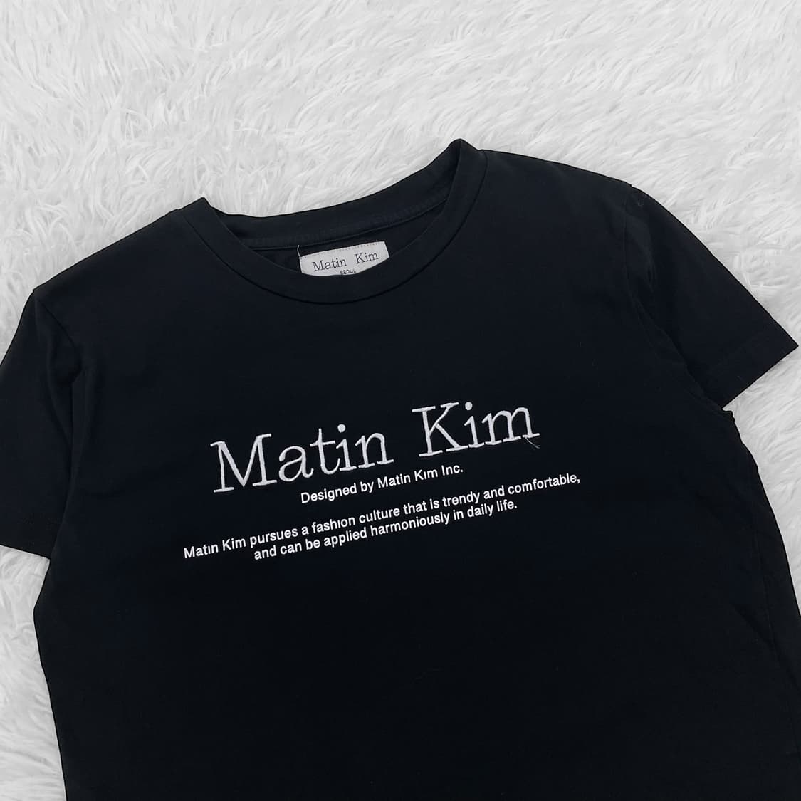 마뗑킴 헤리티지 로고 크롭 반팔티 상품이미지3