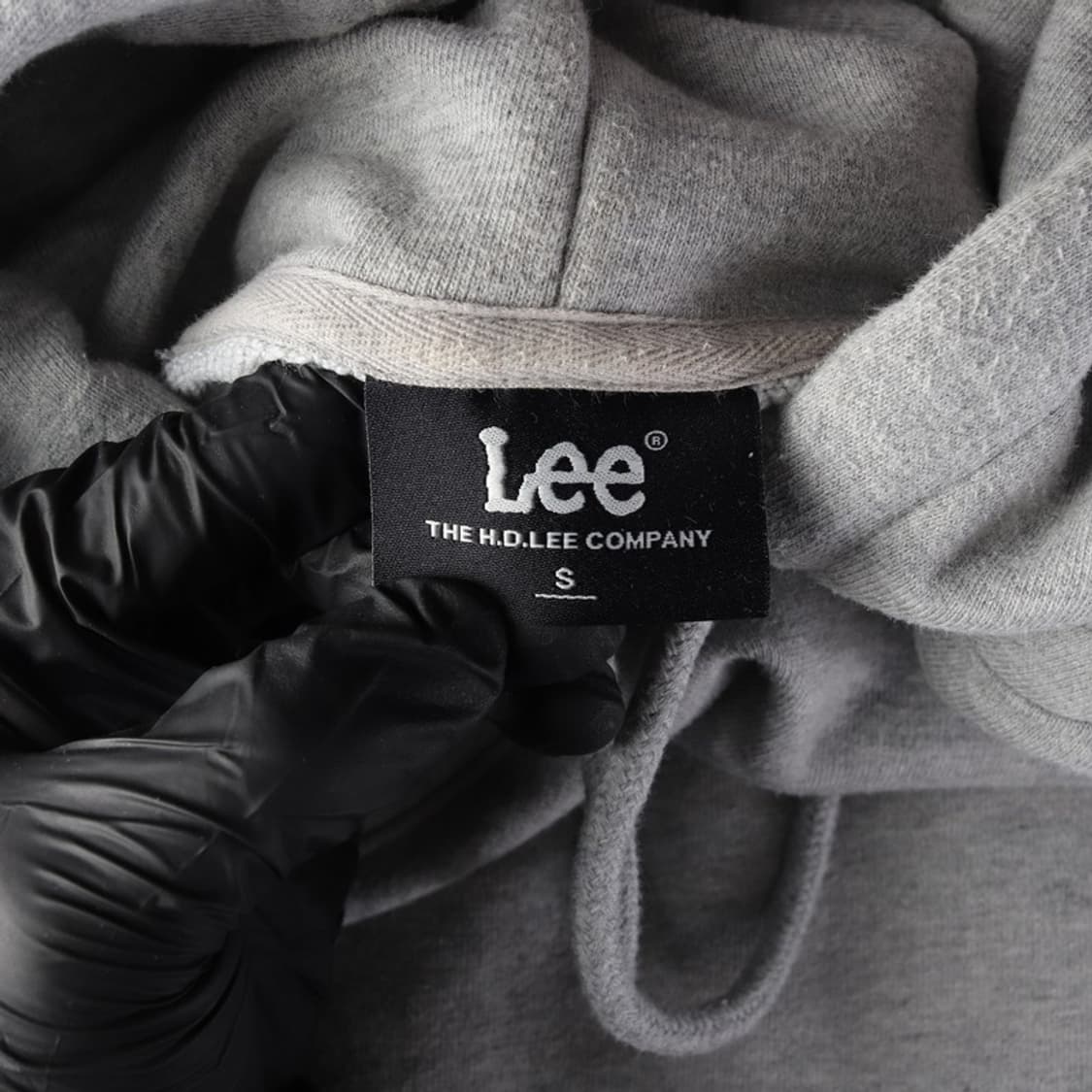 LEE 빅 트위치 로고 후드티 멜란지 그레이 S 상품이미지5