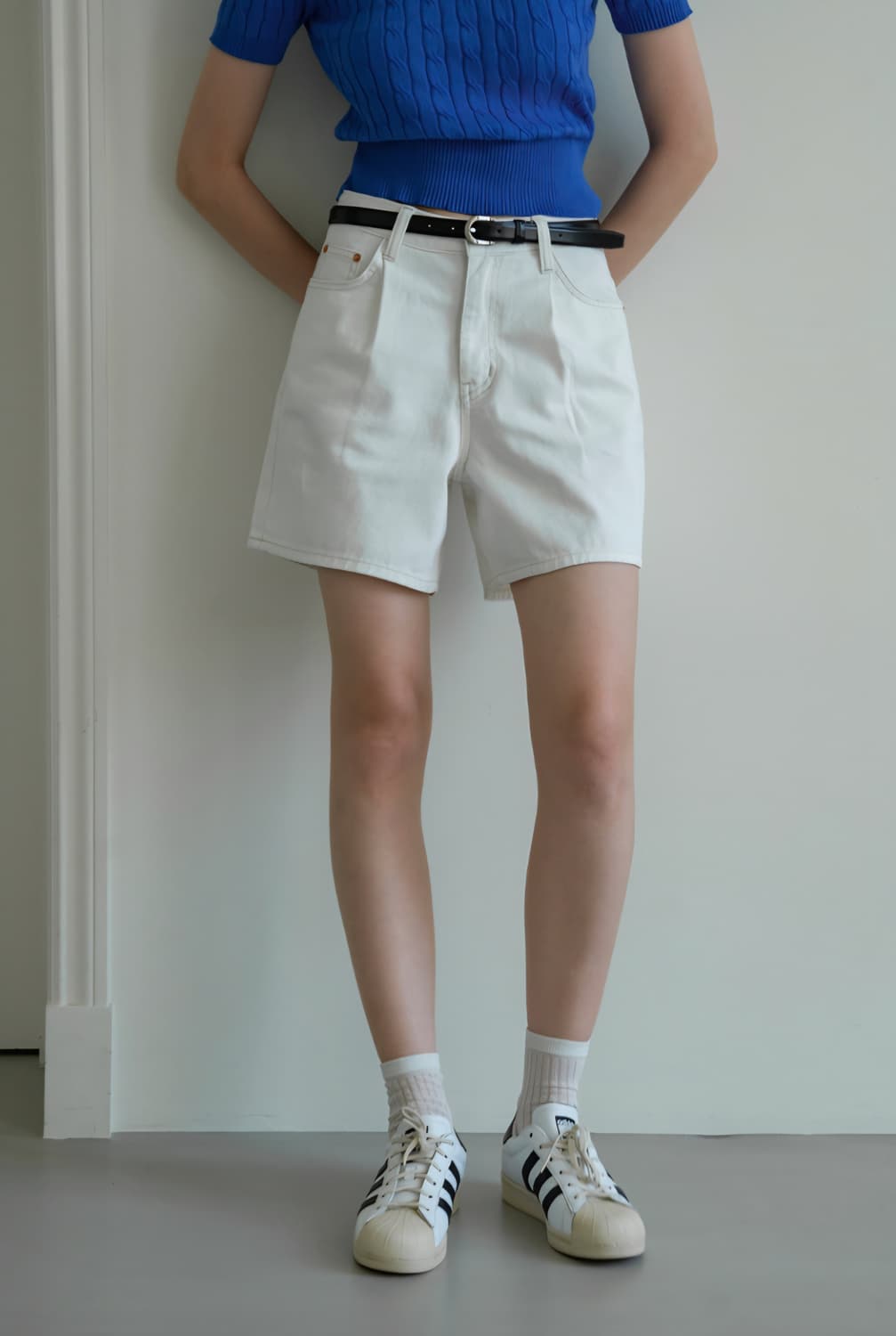 (새상품) siyazu 시야쥬 화이트 치노 숏팬츠 M 상품이미지1