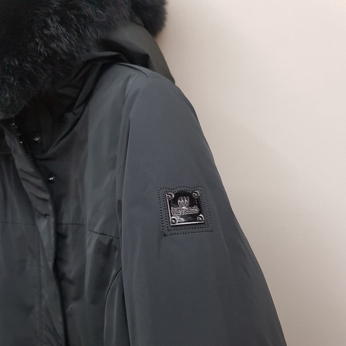 HETREGO 헤트레고 폭스퍼 후드 구스다운 롱 패딩 코트 55사이즈 상품이미지4