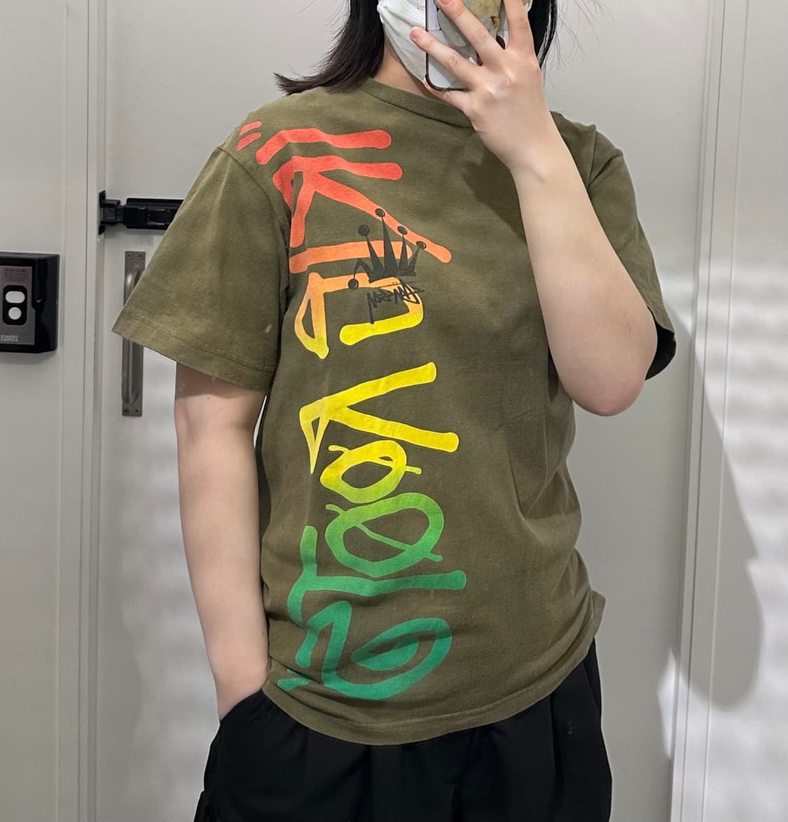 스투시 카키 반팔티💚 상품이미지2