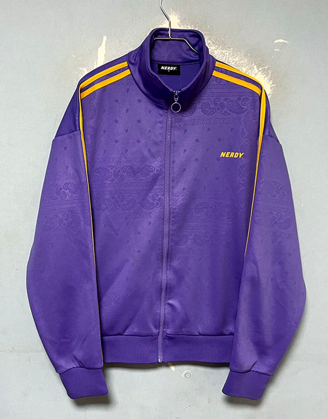 NERDY 널디 페이즐리 퍼플 트랙탑 져지 춘추 오버핏 M 95-100 상품이미지1