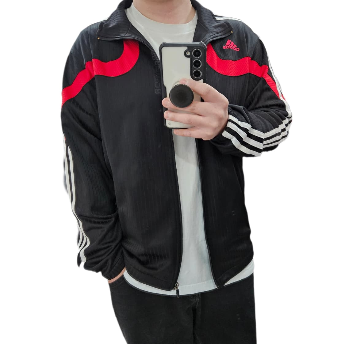 95 아디다스 블랙 레드 검빨 져지 트랙탑 상품이미지1