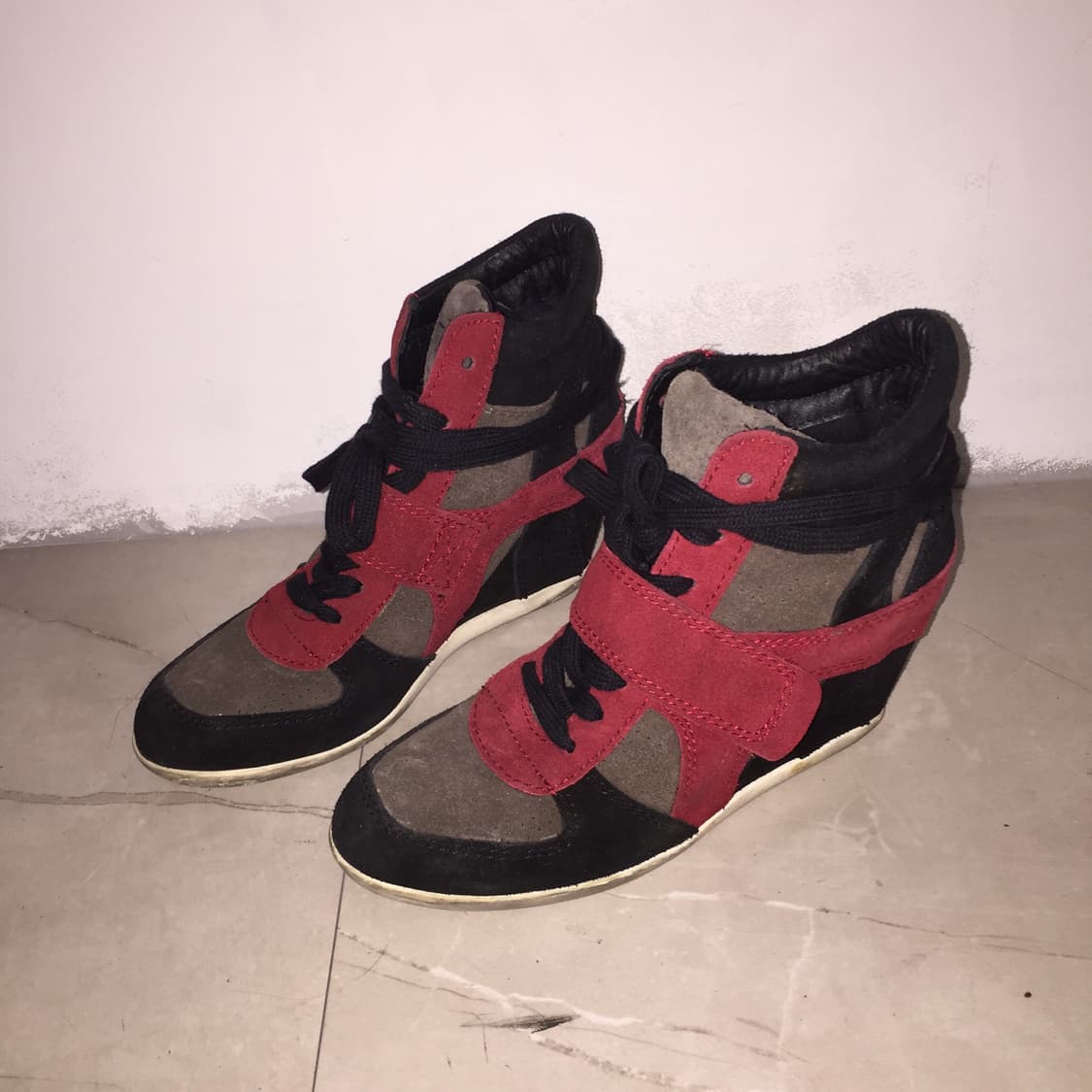 Ash 아쉬 스웨이드 하이탑 웨지 스니커즈 상품이미지1