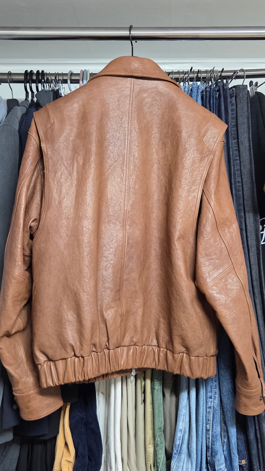 DoffJason 가죽 블루종 자켓 XL 상품이미지4