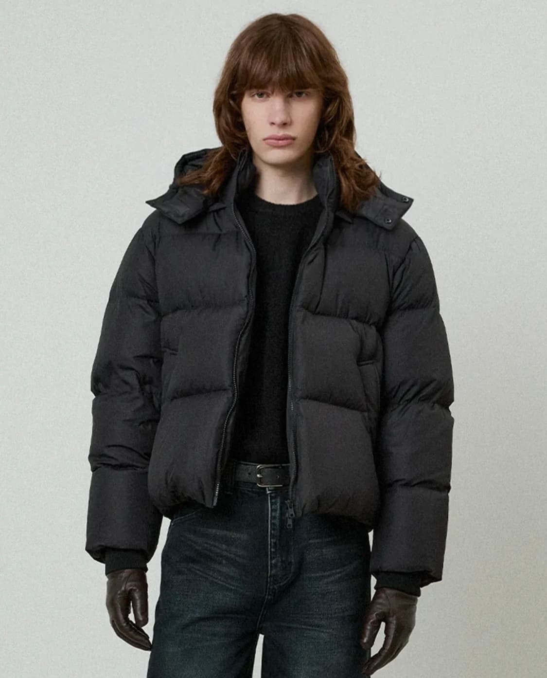 엘무드 글로우 후디 덕 다운 푸퍼 자켓 블랙 상품이미지1