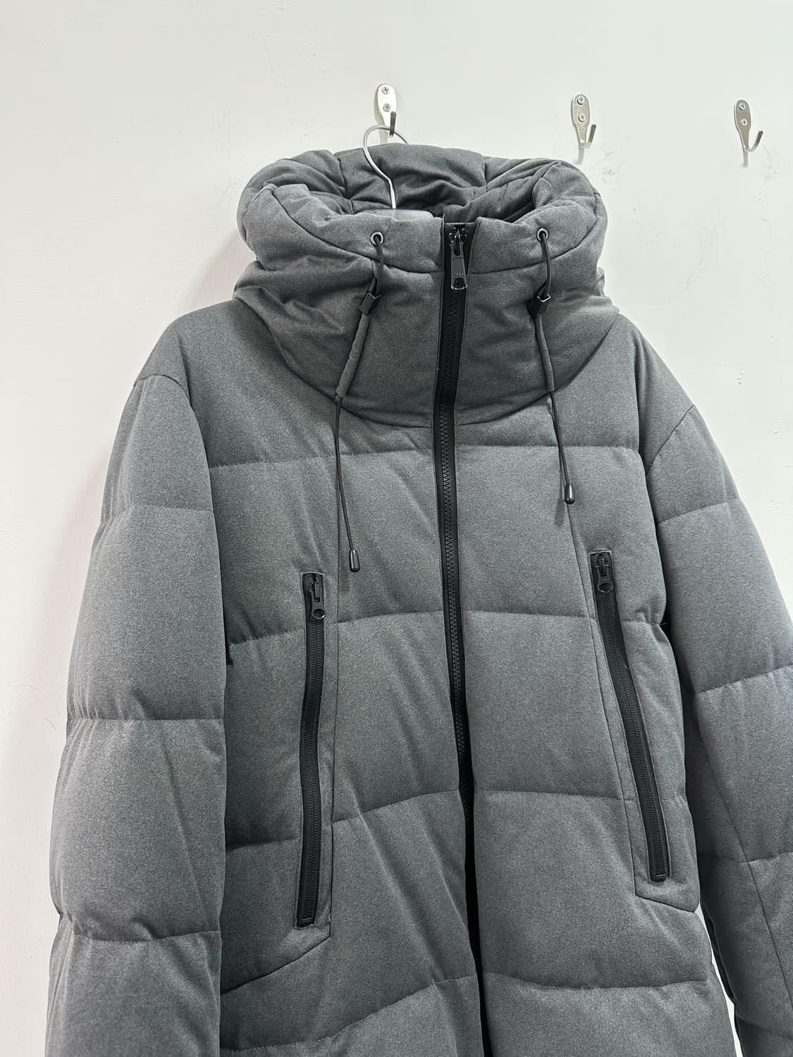 Slick high neck gray puffer jacket 상품이미지7