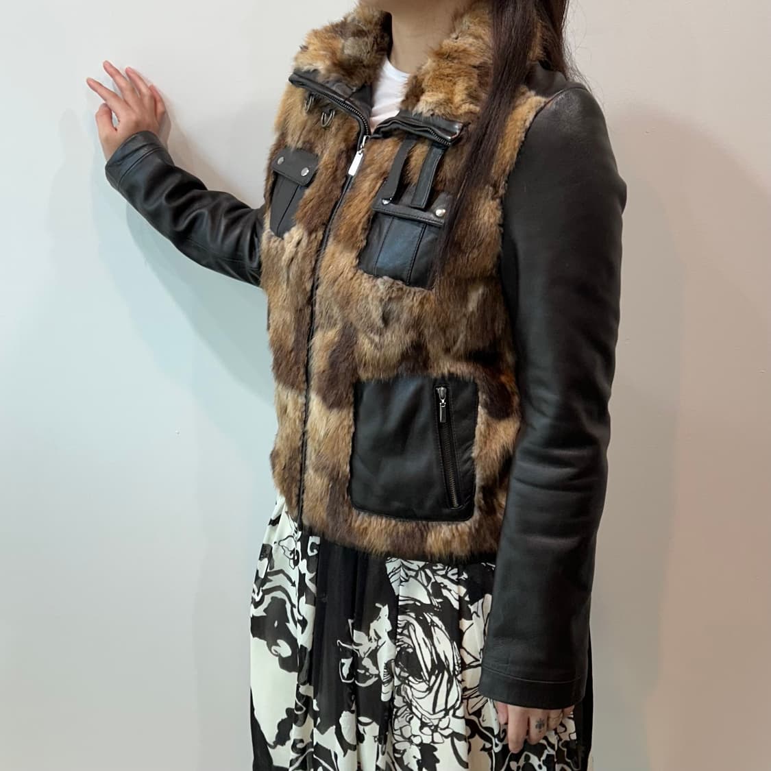 브라운 리얼퍼 양가죽자켓 상품이미지3