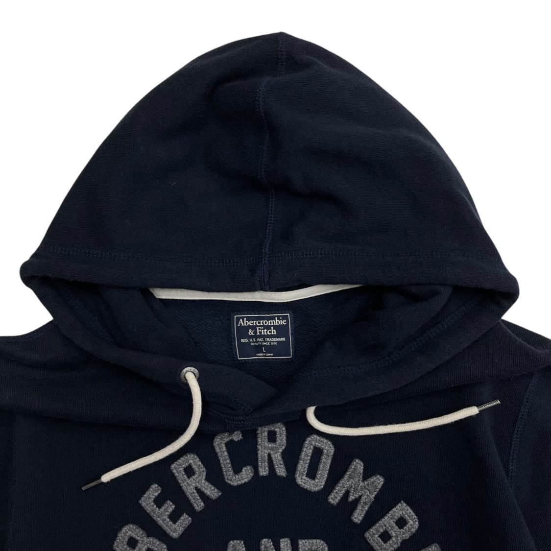 아베크롬비 센터로고 네이비 후드 L 상품이미지5