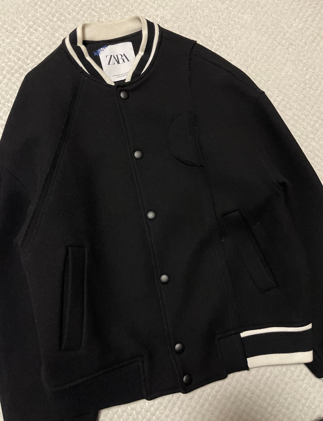 자라 X 아더에러 콜라보 울 블렌드 봄버 바시티 자켓(클리닝O) 상품이미지9