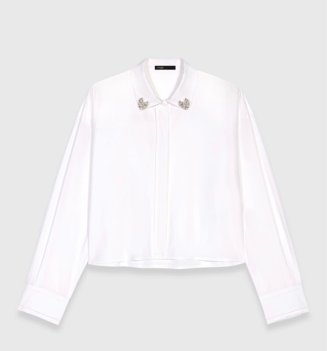 마쥬 maje 쥬얼 칼라 포플린 크롭 셔츠 상품이미지1