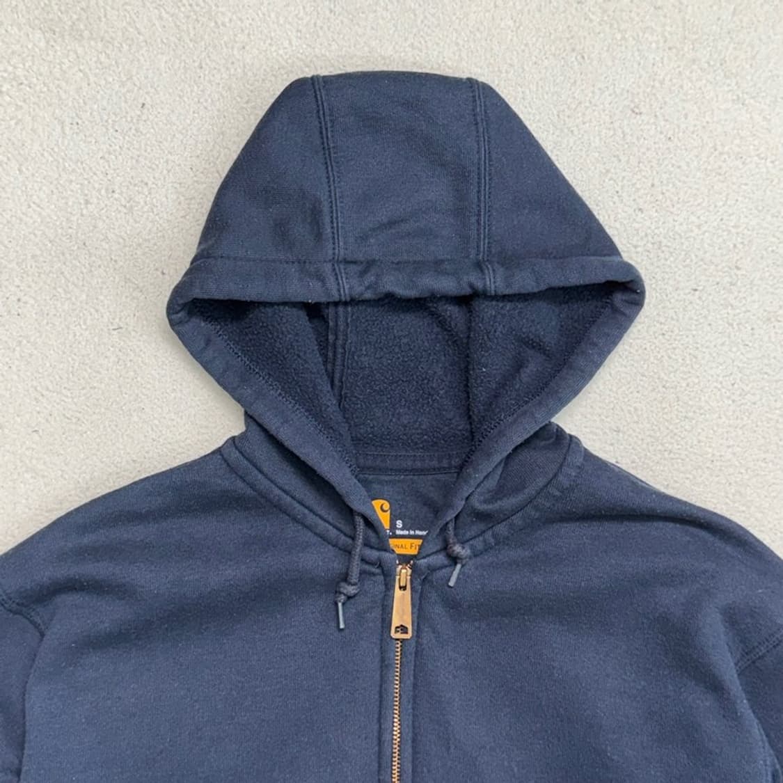 CARHARTT 미드 웨이트 오리지널 핏 후드 집업 네이비 S 상품이미지3