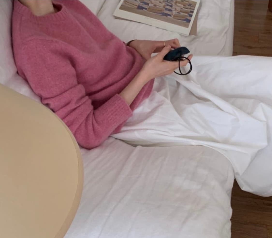 모네 그레이프 핑크니트 상품이미지1