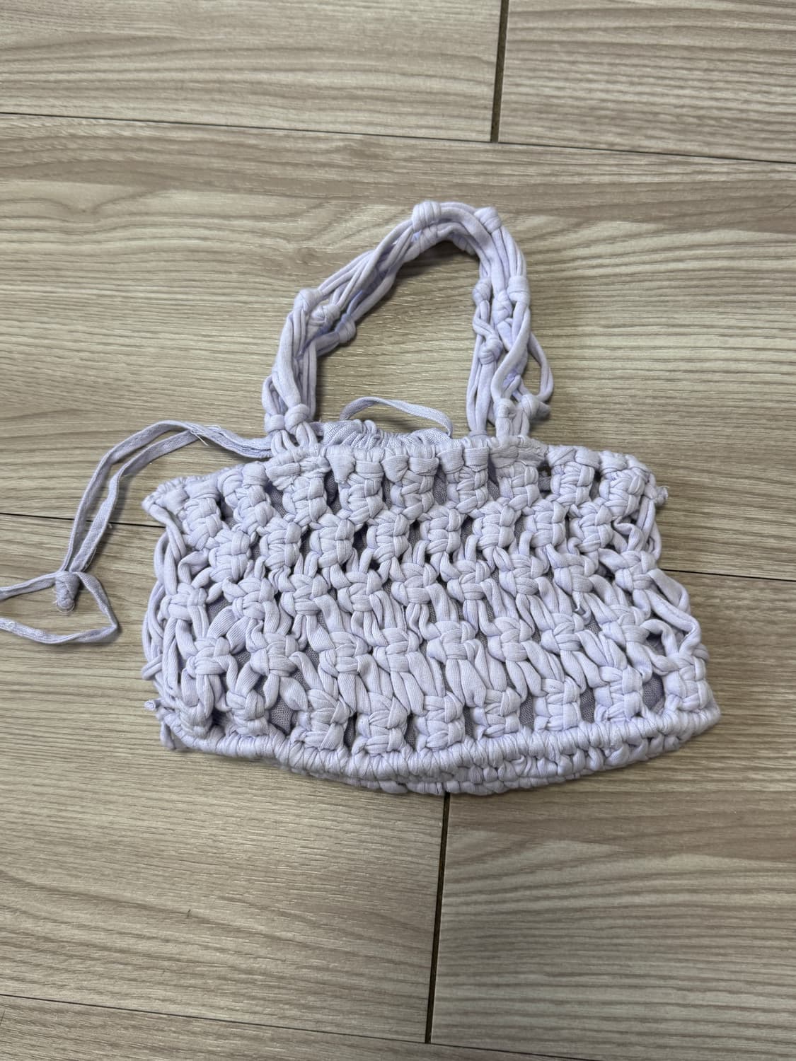 자라 패브릭 브레이드 미니 버킷백 모브 바이올렛 상품이미지4