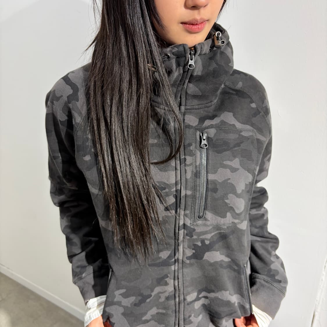 Beams Heart 카모 후드집업 자켓 상품이미지3