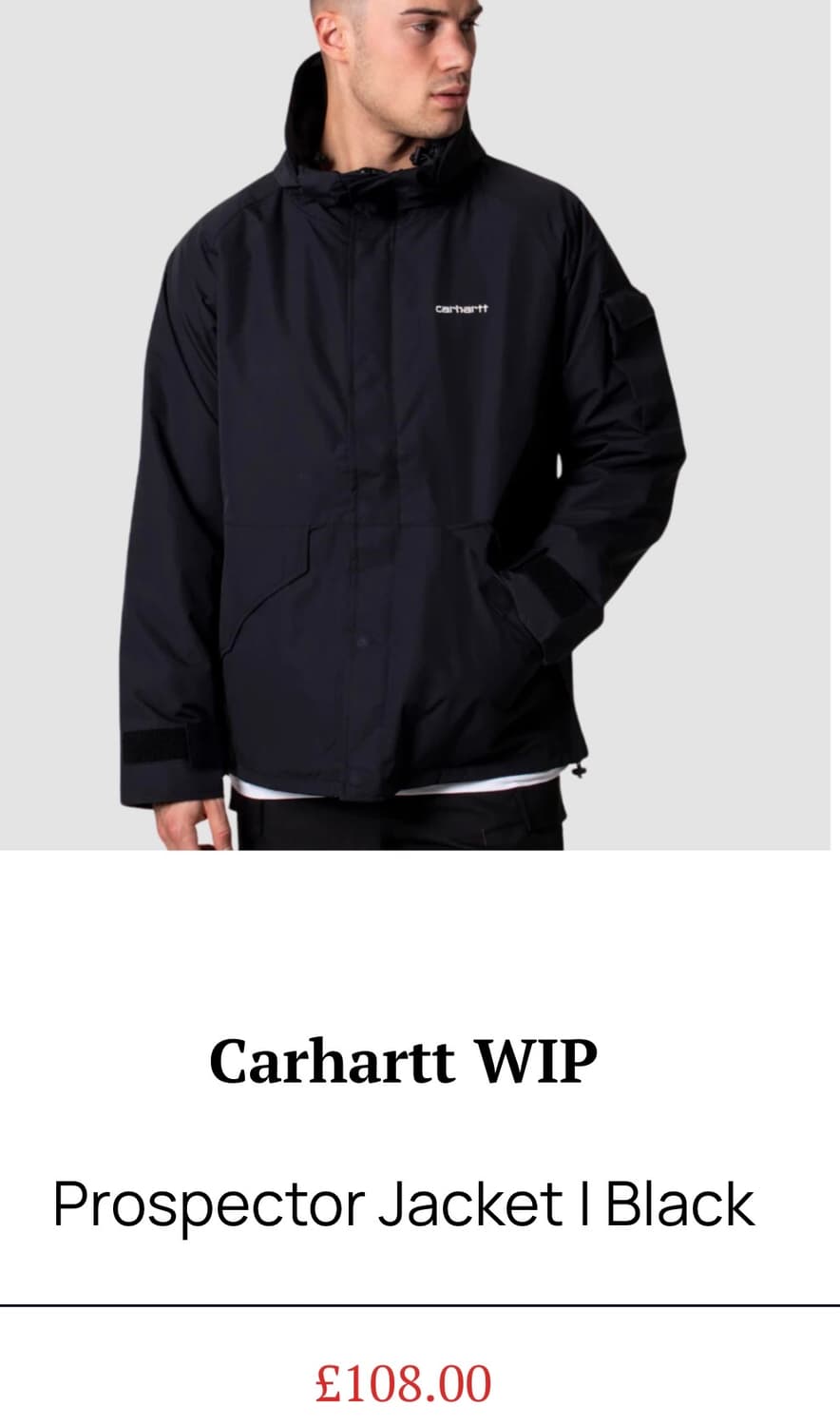 [L]칼하트WIP Prospector 자켓/블랙/기모 상품이미지2